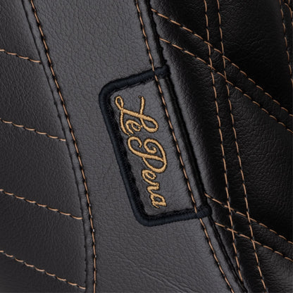 Le Pera Tailwhip Up Front Seat - Diamond w/ Chestnut Thread - Black [MPN: LYRU-580DD-CHET]_1411039