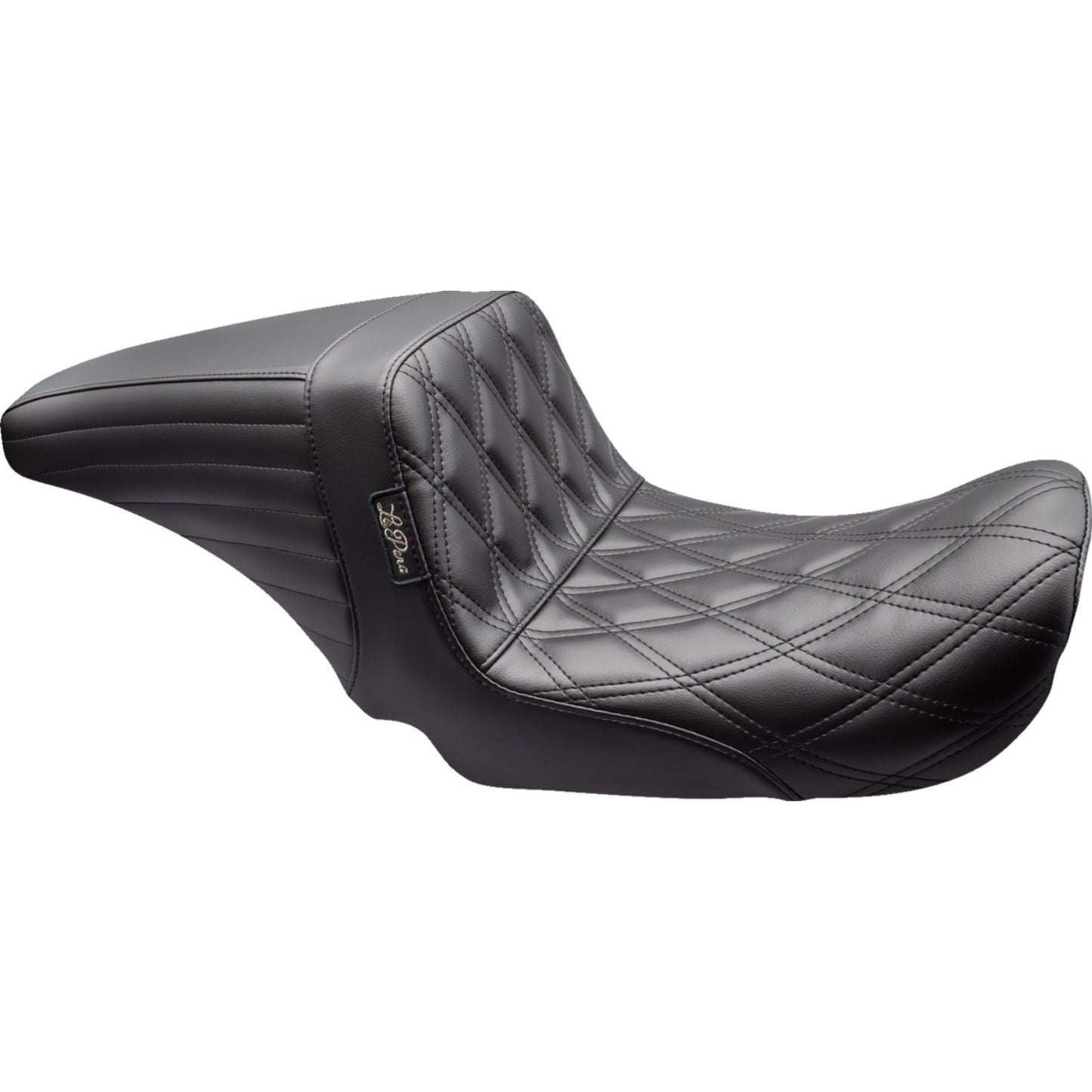 Le Pera Kickflip Up Front Seat - Double Diamond - Black - Dyna '06-'17 [MPN: LKU-591DD]_1378846