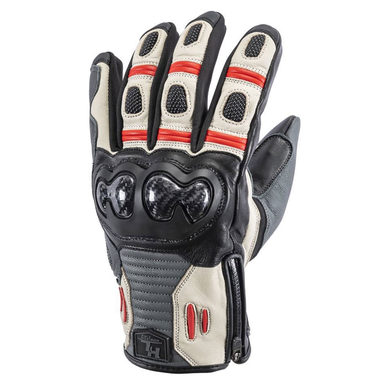Tourmaster Full Leather Trailbreak Men's Gloves - Sand/Grey_1771676