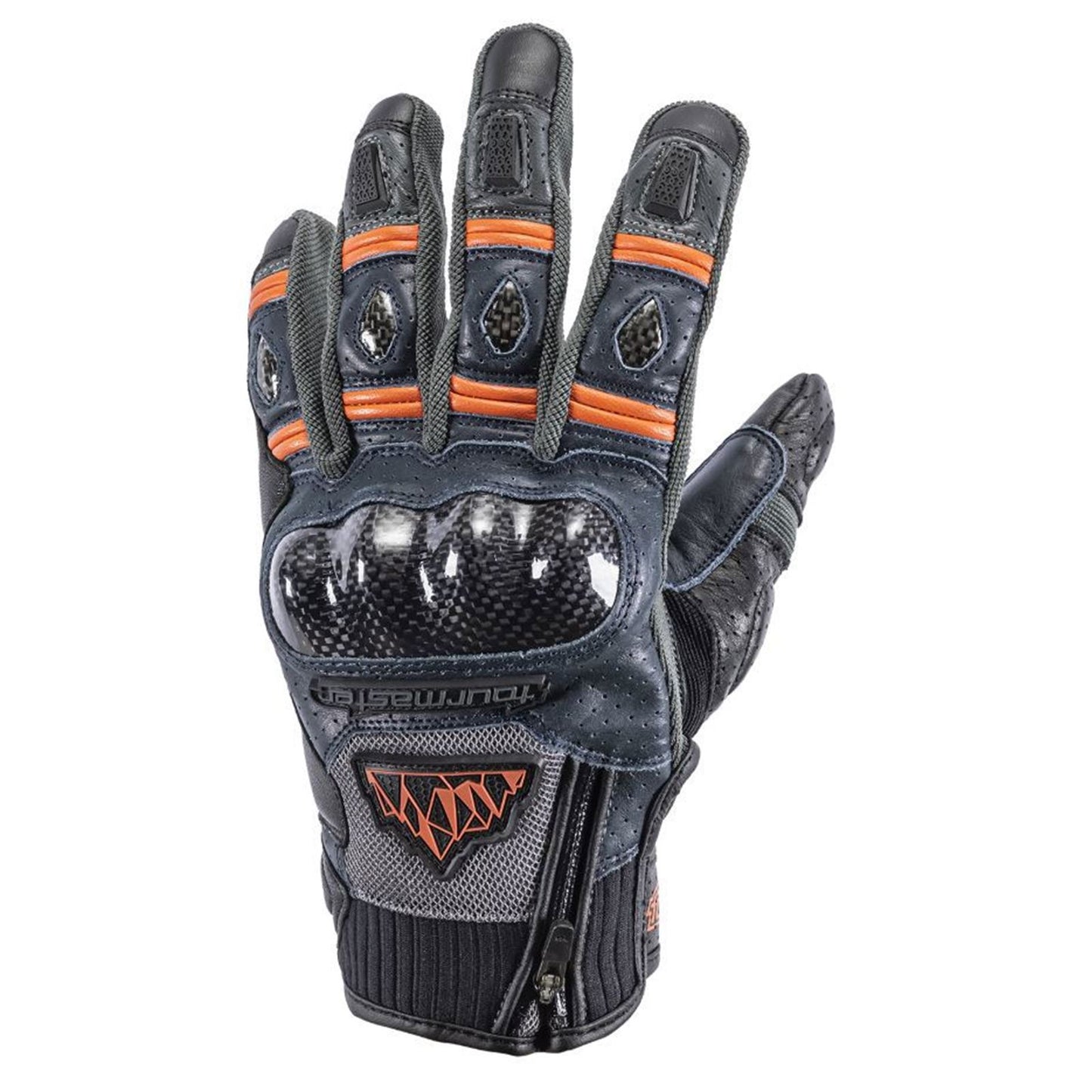 Tourmaster Men's Sierra Peak Leather Gloves - Navy/Orange_1771702
