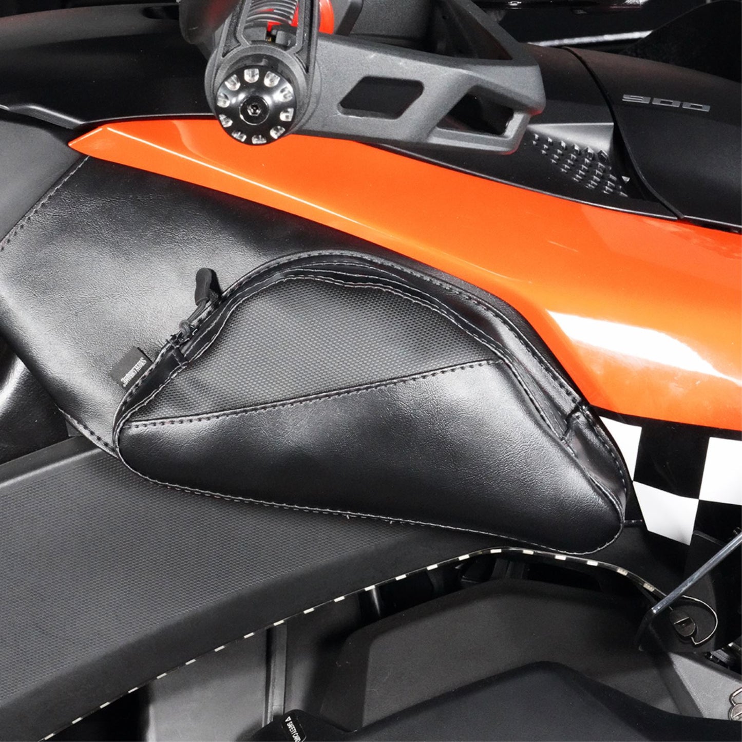 Show Chrome Dual Side Tank Pouch - Ballistic w/ Black Stitch - Ryker '19-'24 H40-401CBK_1380690