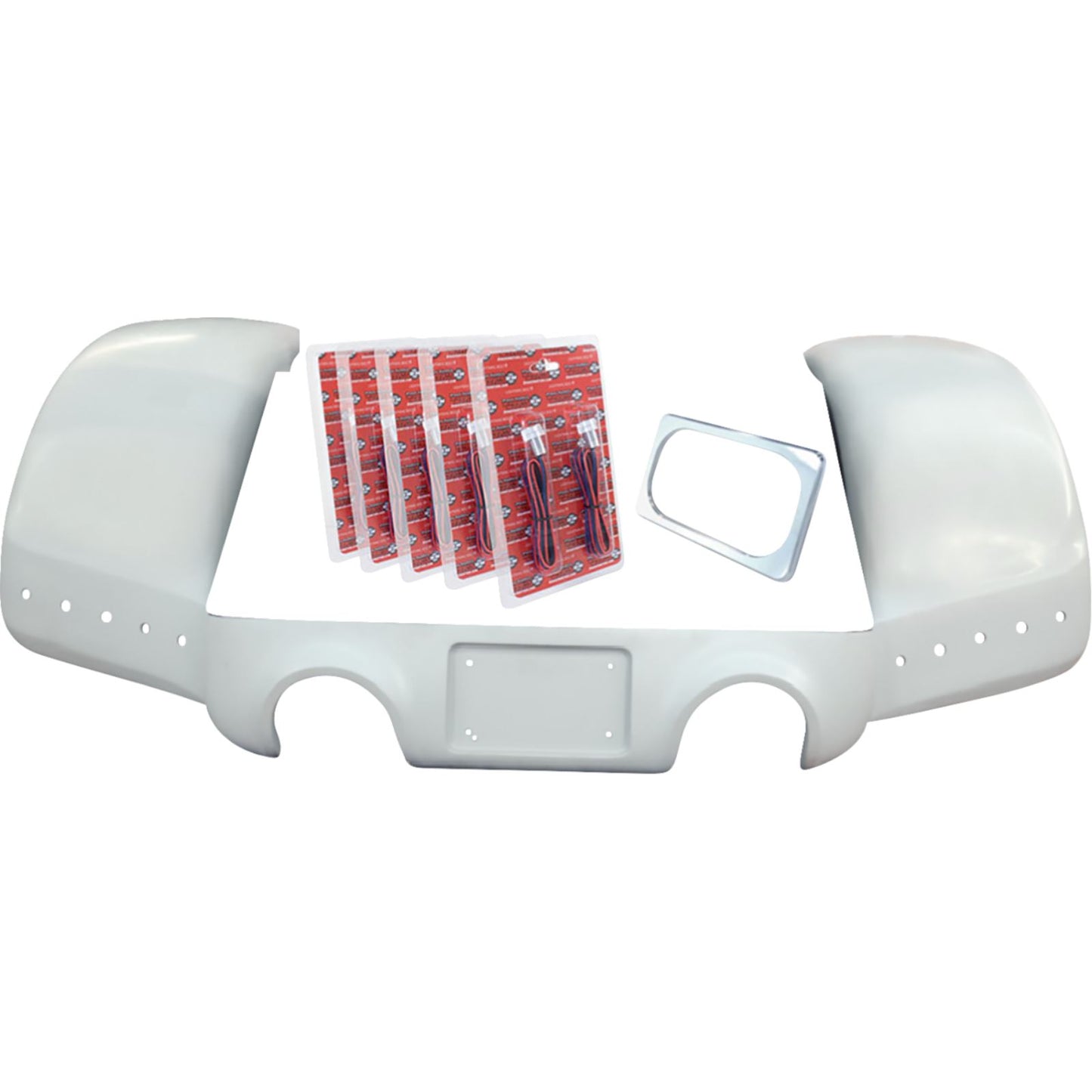 Paul Yaffe's Bagger Nation Pro Street Rear Fender - Chrome Plate Frame - Dual Outlet [MPN: FPSFK-N-DO-5TB-C]_1385406