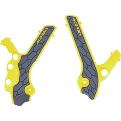 Acerbis X-Grip Frame Guards - Gray/Yellow - DR-Z 400S/E/SM 2983341120_1388536