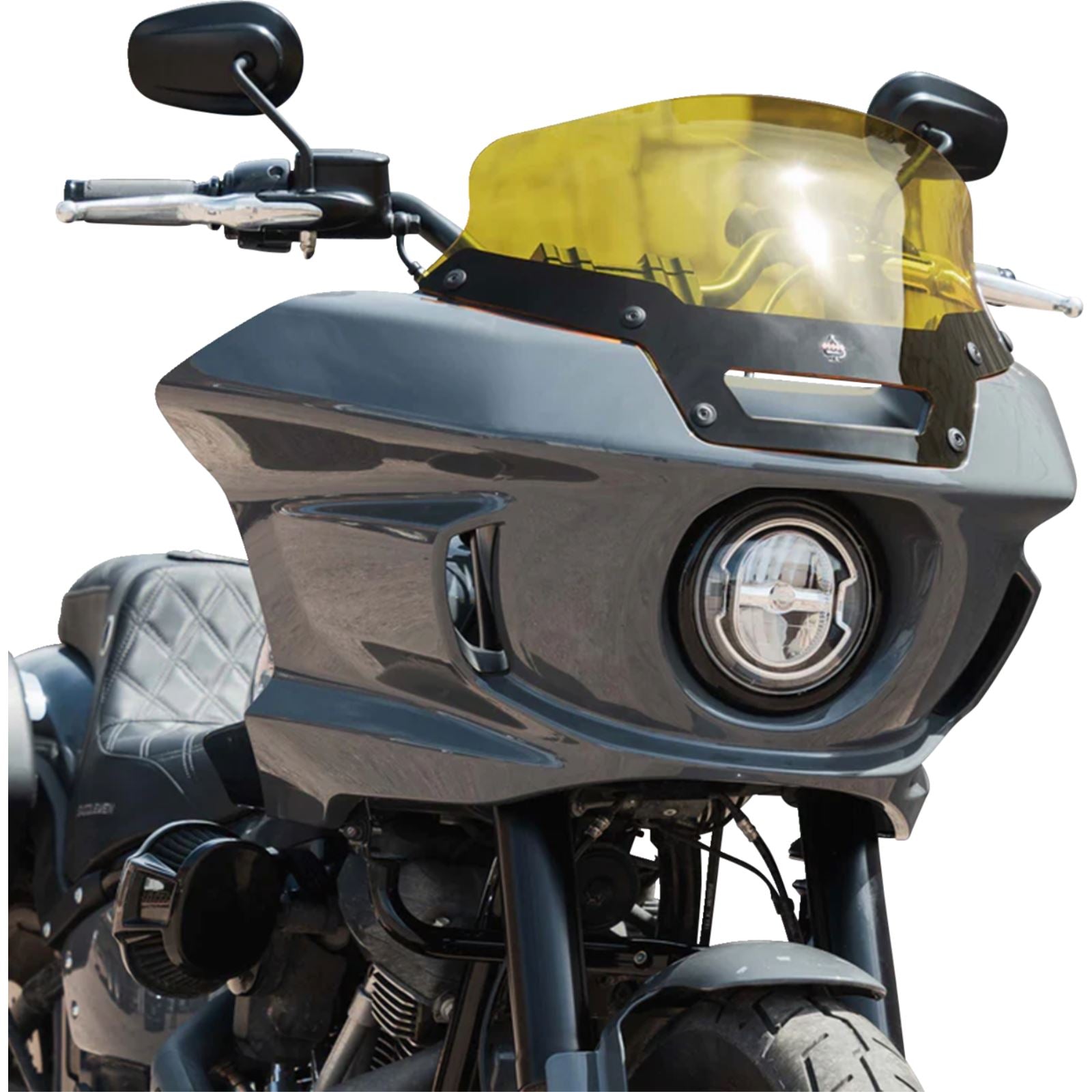 Klock Werks Kolor Flare™ Sport Windshield - 6" - Yellow - FXLRST [MPN: KWW-02-0624]_1389125