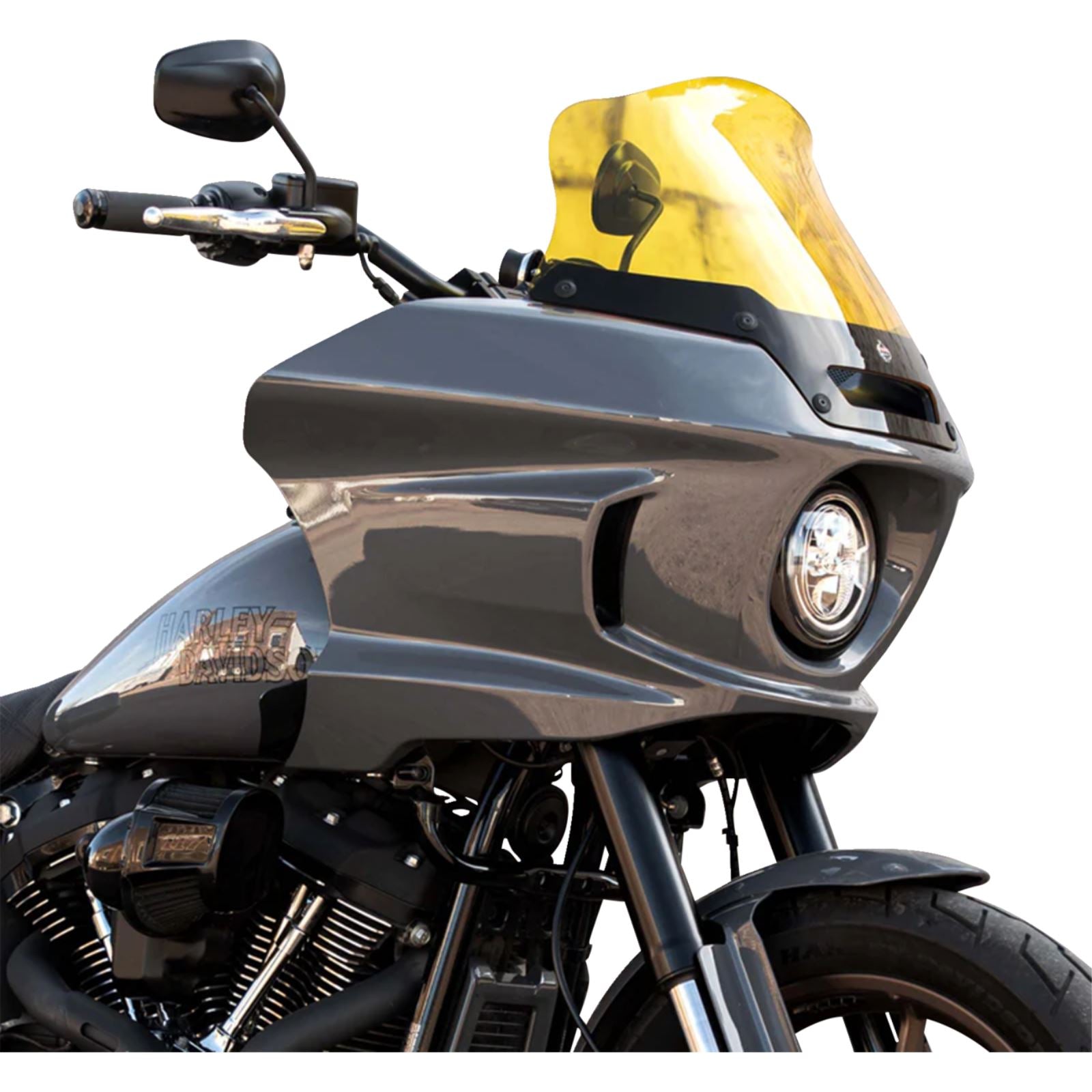 Klock Werks Kolor Flare™ Sport Windshield - 8" - Yellow - FXLRST [MPN: KWW-02-0631]_1389168