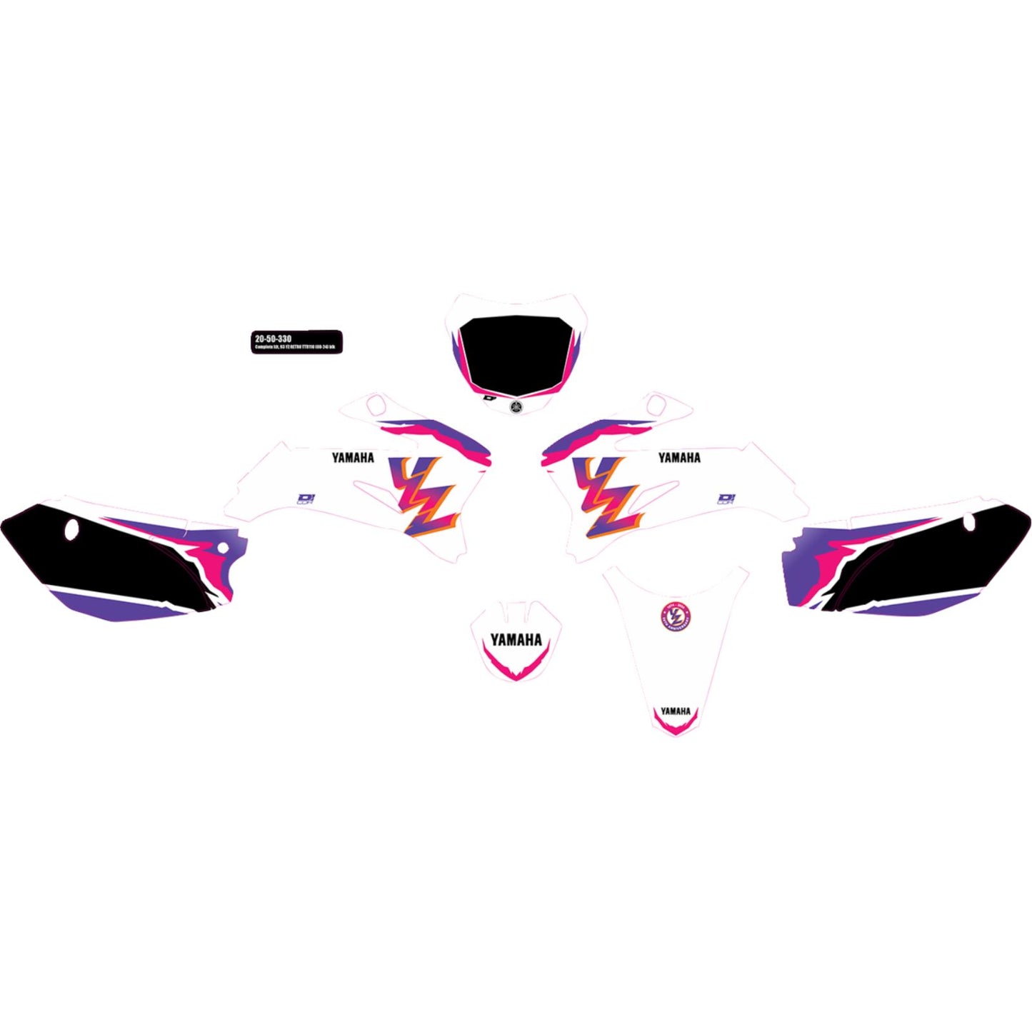 D'Cor Graphic Kit '93 YZ Retro for Yamaha TTR 110 [MPN: 20-50-330]_1398203