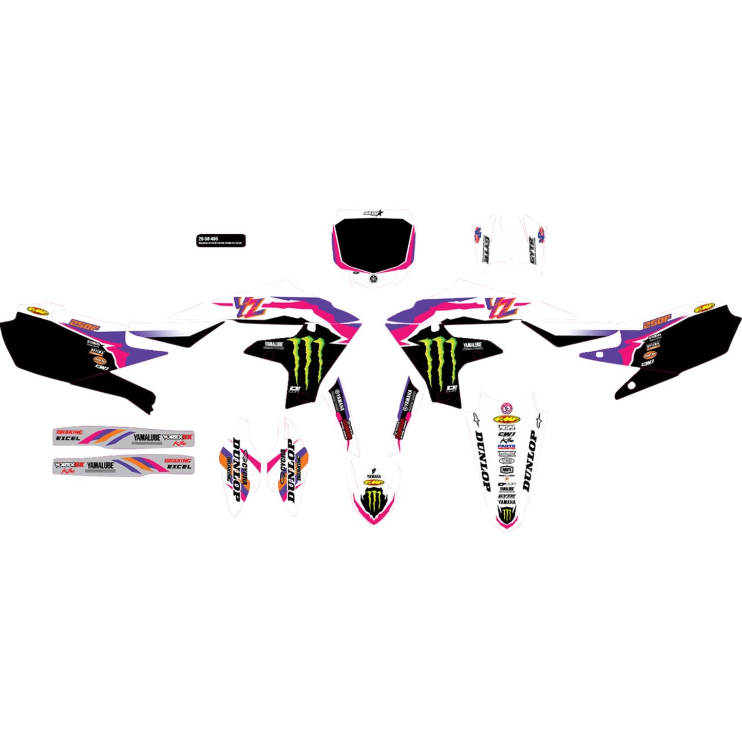 D'Cor Graphic Kit - Monster Energy - YZ - Retro [MPN: 20-50-405]_1398189