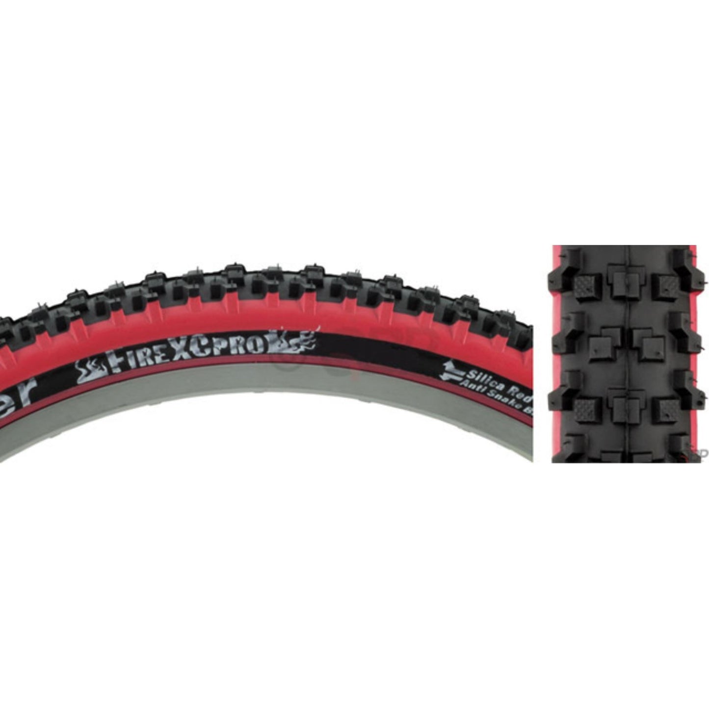 Panaracer Fire XC Pro Tire - 26 x 2.1, Clincher, Wire, Black/Red, 30tpi [MPN: AH2621BOP-FIRE]_1436389