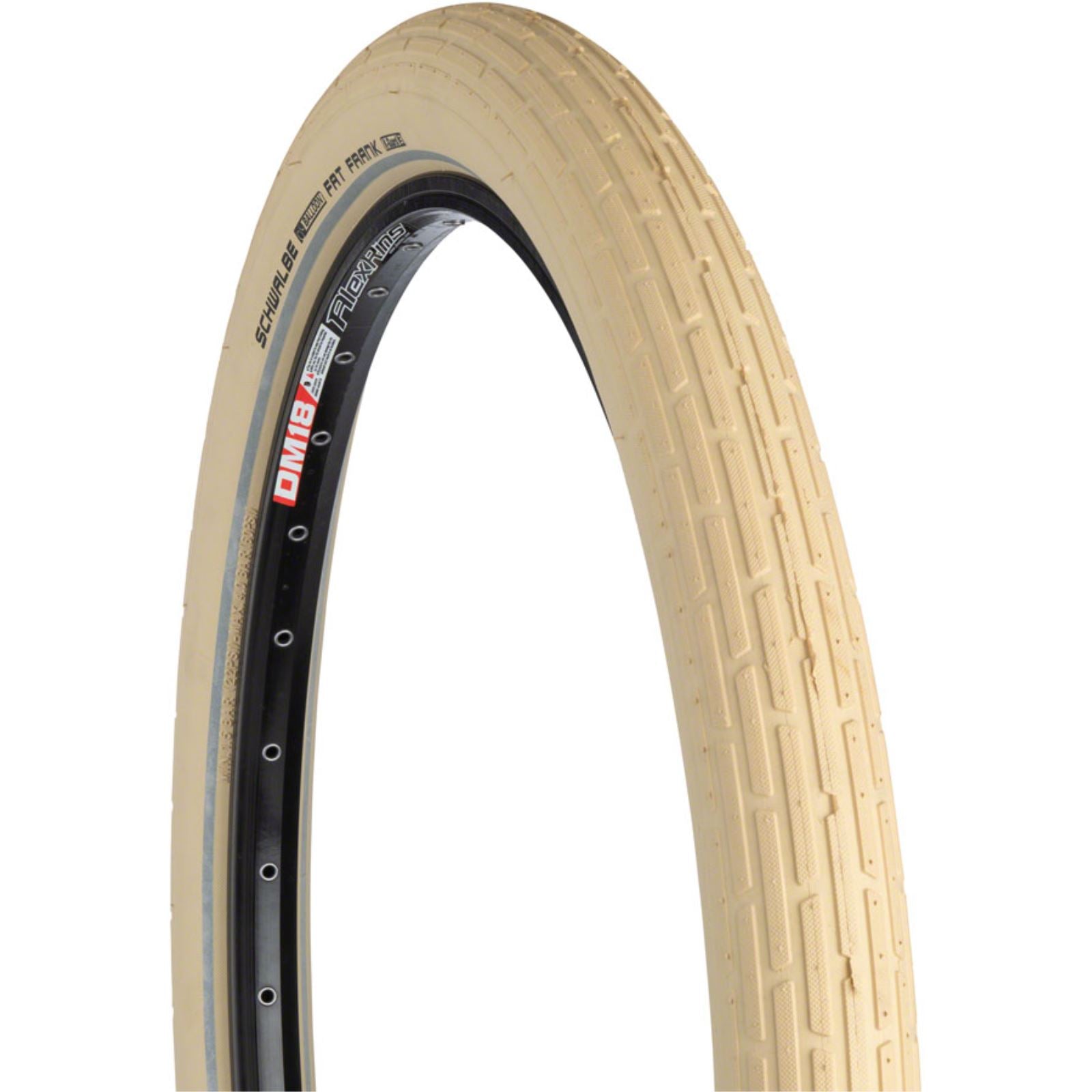 Schwalbe Fat Frank Tire - 26 x 2.35, Clincher, Wire, Creme/Reflective 11133372.01_1436735
