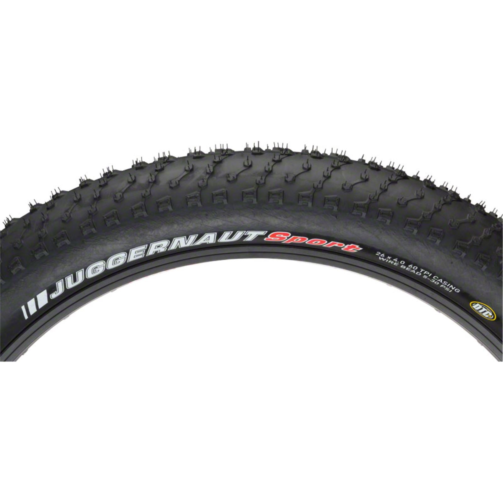Kenda - Bicycle Kenda Juggernaut Tire - 26 x 4. Clincher, Wire, 60tpi - Black [MPN: 212008]_1436823