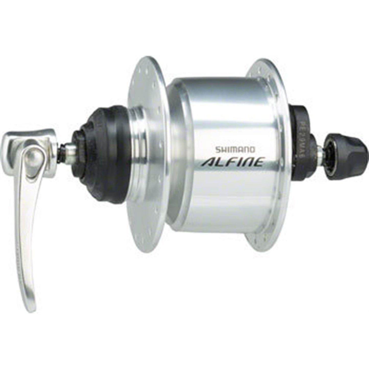 Shimano Dynamo Front Hub - QR x 100mm - Center-Lock - Silver - Alfine DH-S501  [MPN: EDHS501BS]_1403662