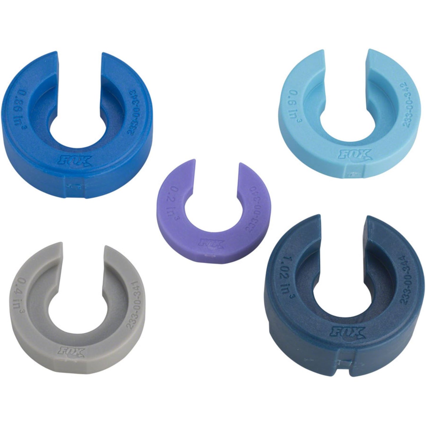 Fox Factory Volume Spacers - Float X and DPX2 - 1/2" Shaft - Assorted Kit 803-01-251_1422893