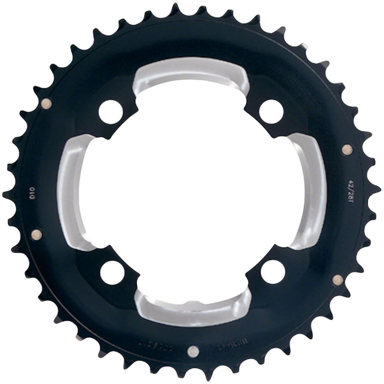 Full Speed Ahead MTB Pro Double Chainring - 36t, 104 BCD, 4-Bolt, Aluminum, D10, Black [MPN: 380-0636I]_1416470