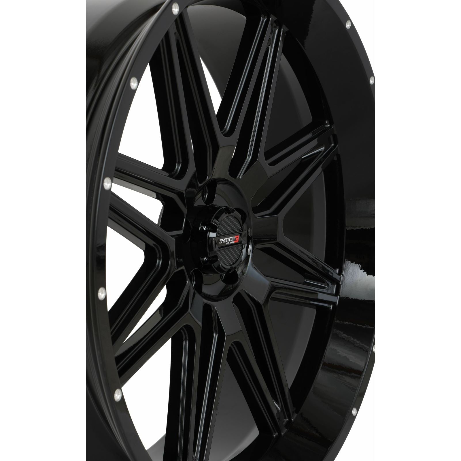 System 3 ST7 Wheel - 24X9 5+4 (0mm) 5/4.5 - Gloss Black 24S3-7155_1403764