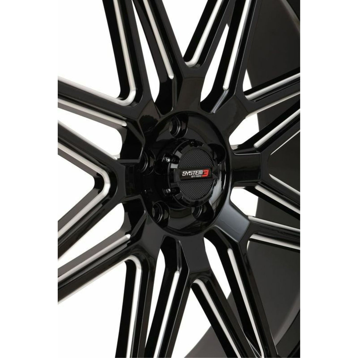 System 3 ST7 Wheel - 24X9 5+4 (0mm) 5/4.5 - Gloss Black Milled [MPN: 24S3-7255]_1403768