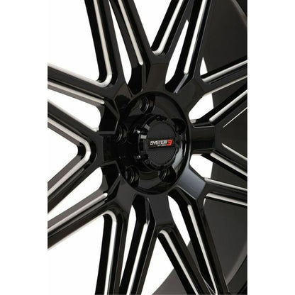 System 3 ST7 Wheel - 24X9 5+4 (0mm) 5/4.5 - Gloss Black Milled [MPN: 24S3-7255]_1403768