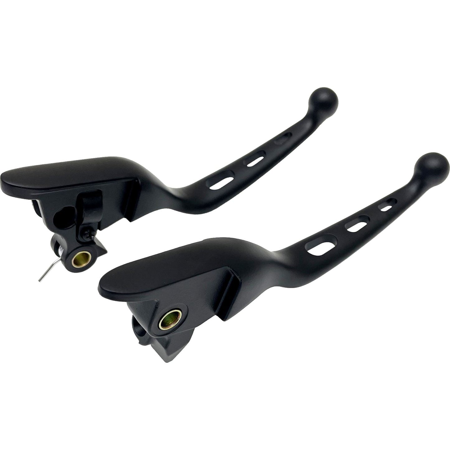 Harddrive Tri-Hole Lever Set - Black FLT `21-UP CBL Clutch 053845_1391092