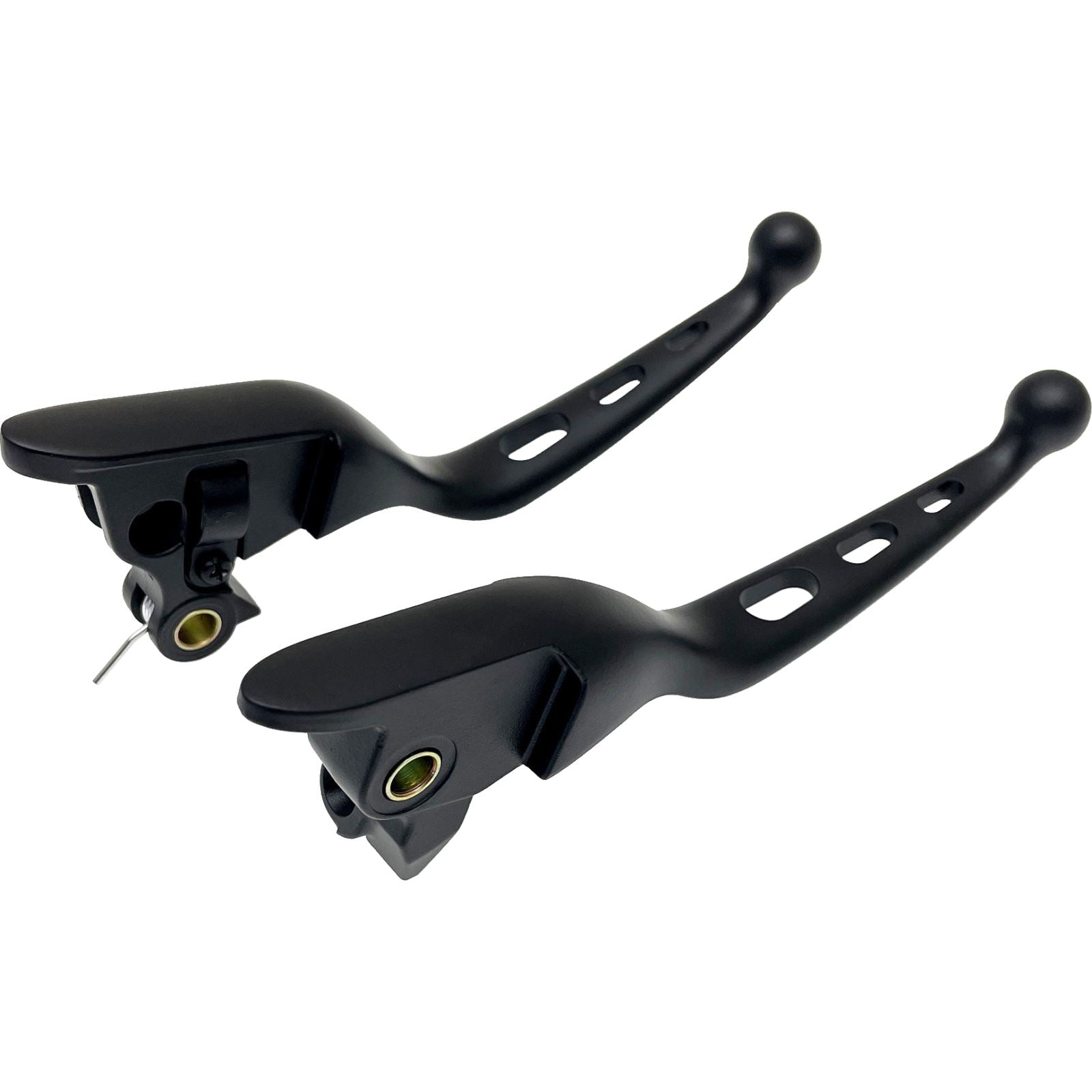 Harddrive Tri-Hole Lever Set - Black FLT `21-UP CBL Clutch 053845_1391092