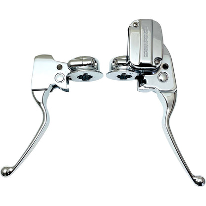 Harddrive Handlebar Control Kit - Chrome - Cable Clutch `21-UP FLT 053946_1391097