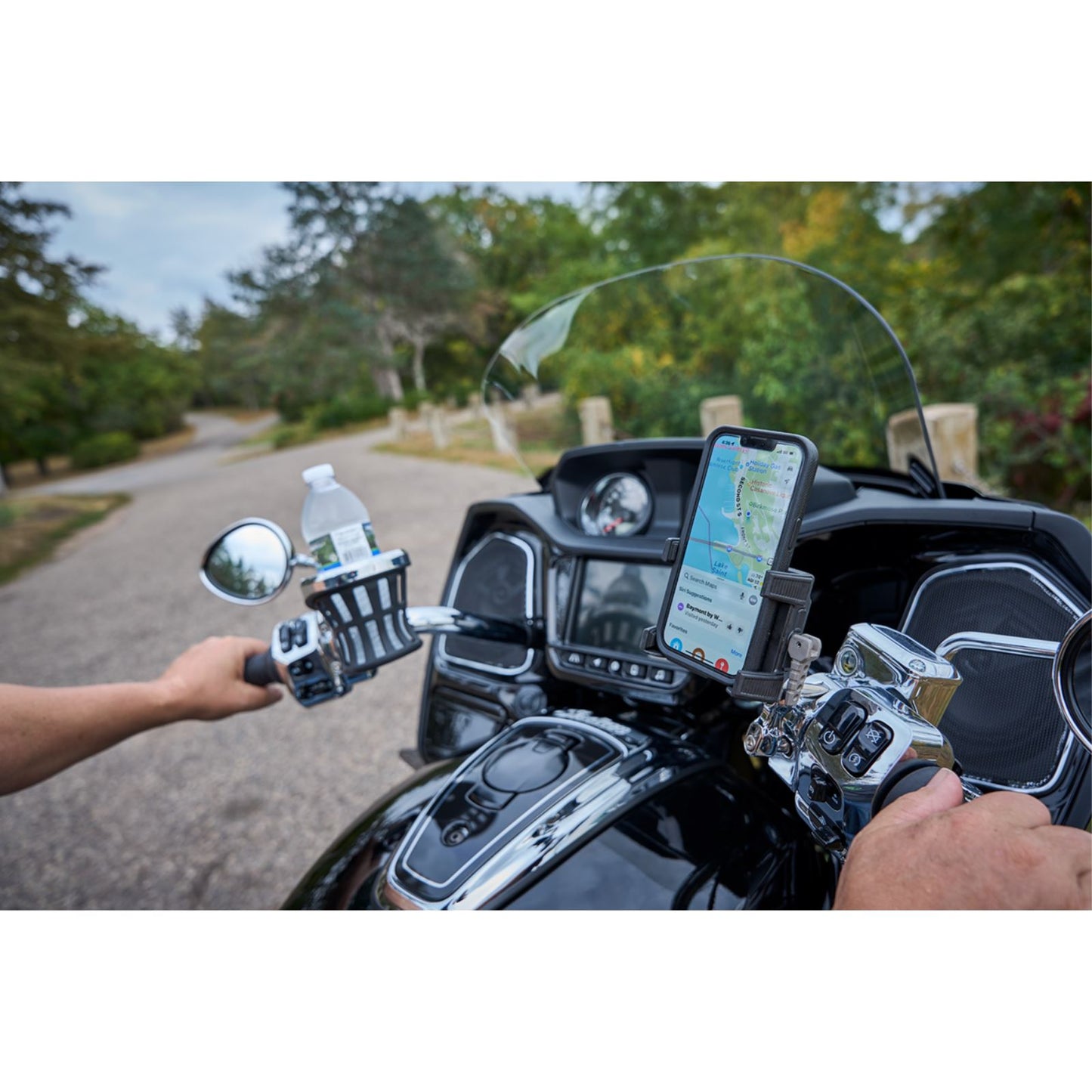 Ciro Mount - Drink Holder - Passenger Chrome/Black [MPN: 56121]_1391414