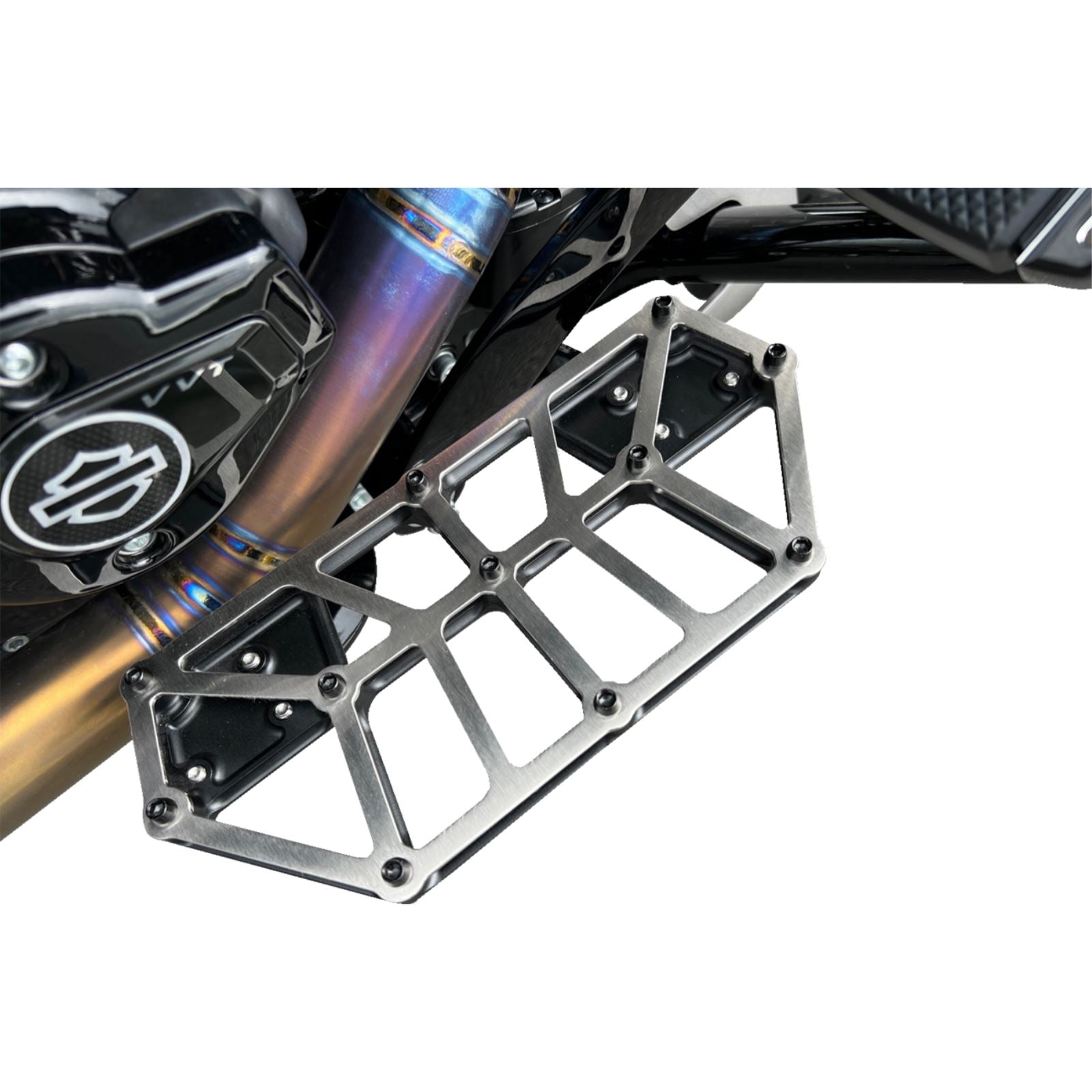 Kodlin USA NXL Floorboards - Black w/ Stainless Steel Cover for Harley-Davidson [MPN: K73253]_1393427