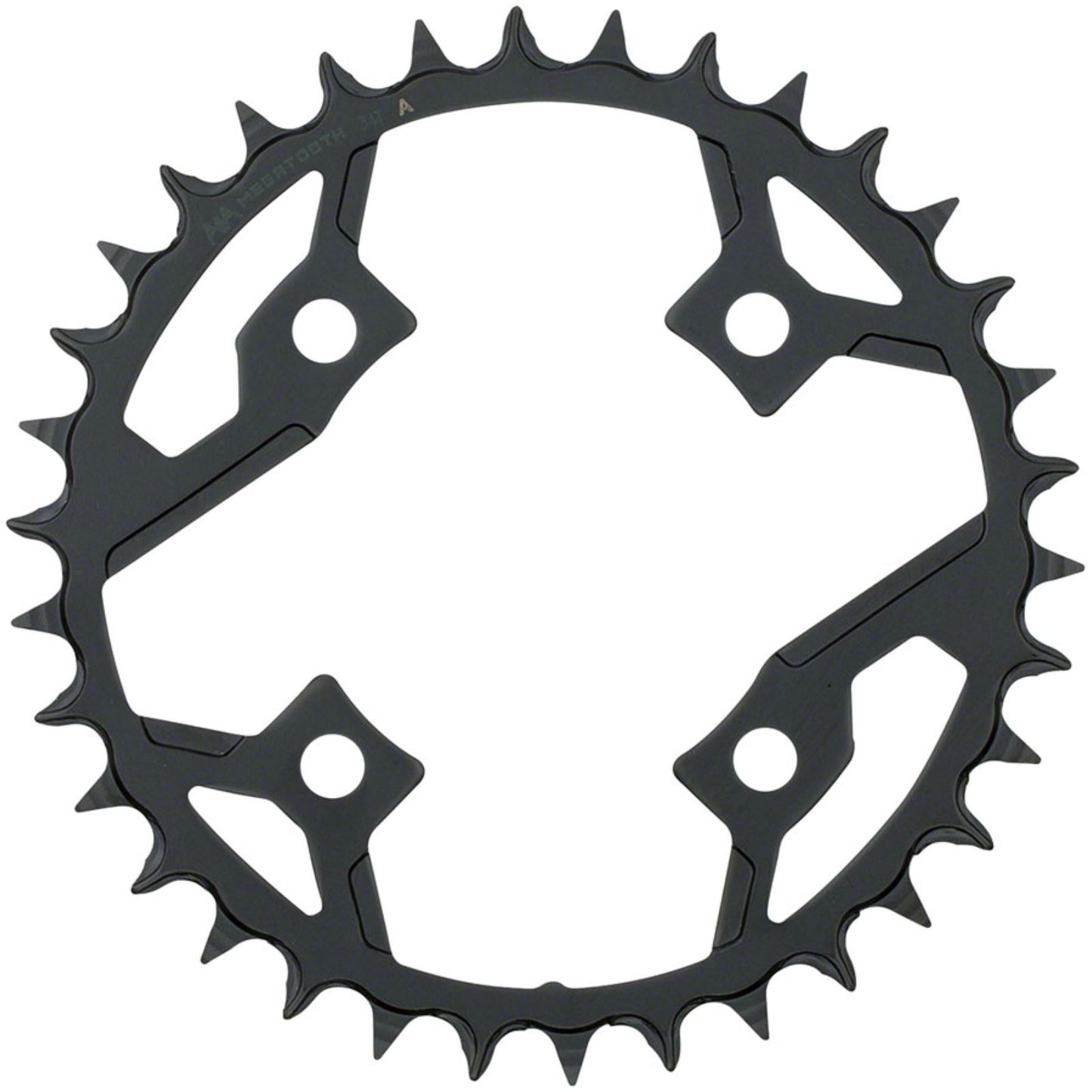 Full Speed Ahead Gamma Pro Mega Tooth Chainring - 34t, 82 BCD, Steel, Black [MPN: 380-0475023540]_1416769