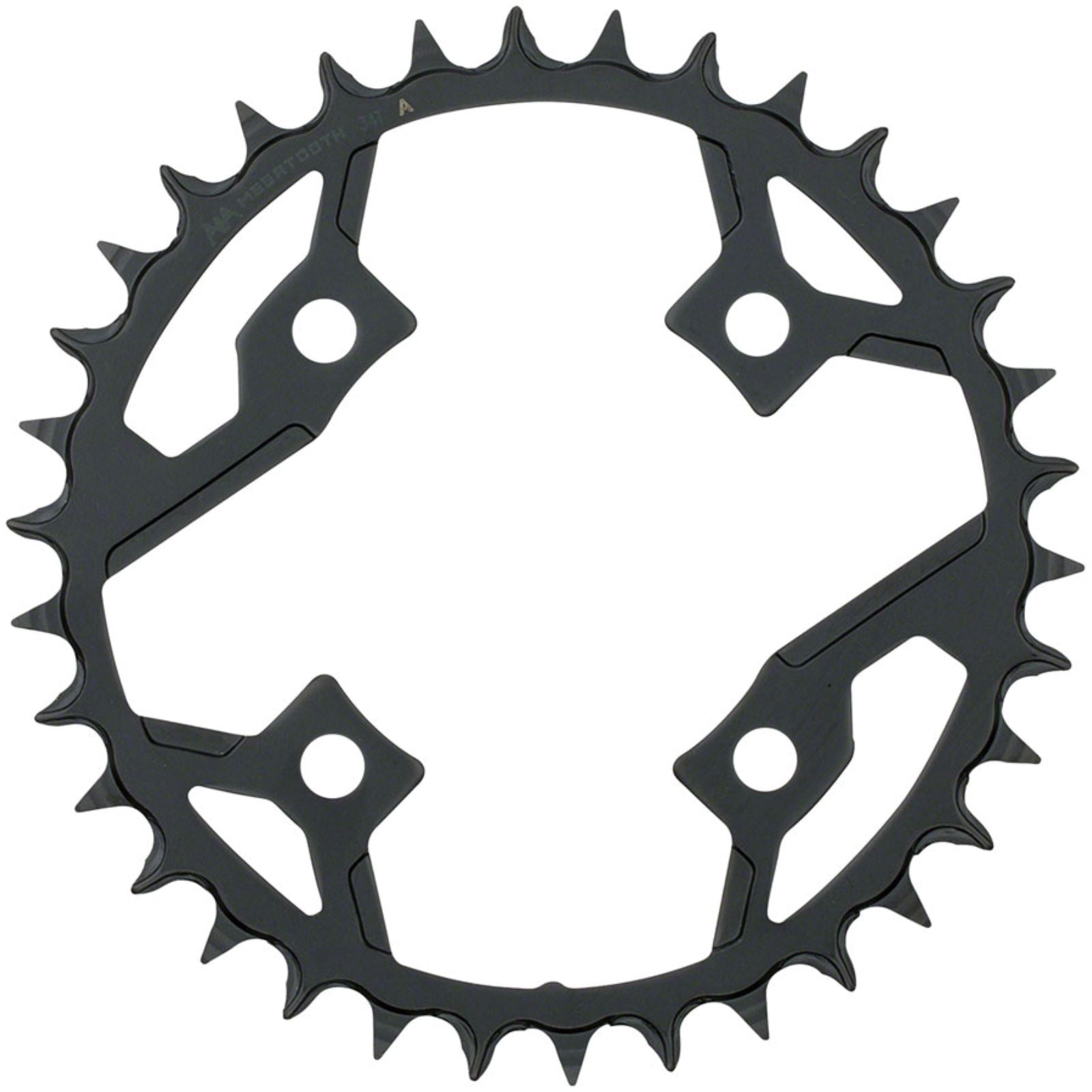 Full Speed Ahead Gamma Pro Mega Tooth Chainring - 34t, 82 BCD, Steel, Black [MPN: 380-0475023540]_1416769
