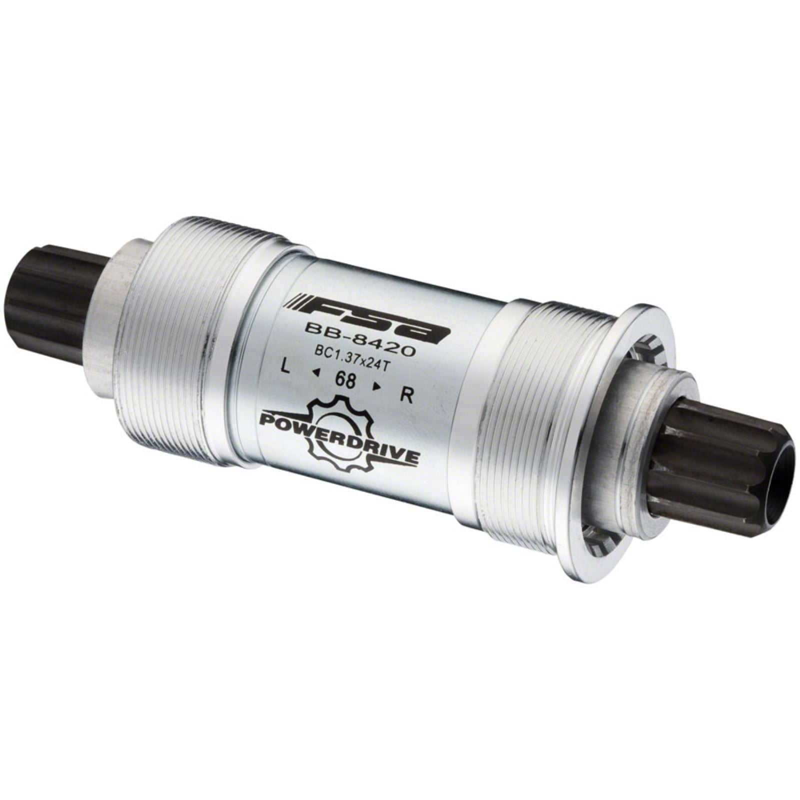 Full Speed Ahead 8420ST Power Drive Bottom Bracket - English, 68x113mm, Silver [MPN: 210-3513]_1416763