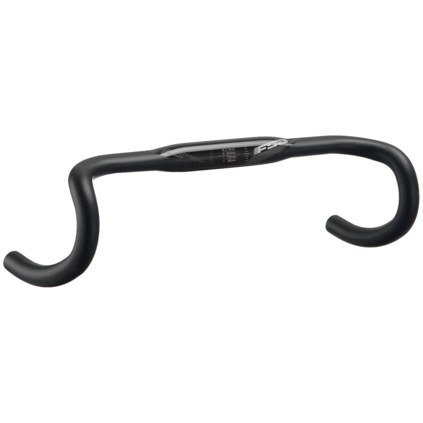 Full Speed Ahead Energy Compact SCR Handlebar- Aluminum, 31.8mm Clamp, 38cm, Black [MPN: 185-0018035090]_1419445