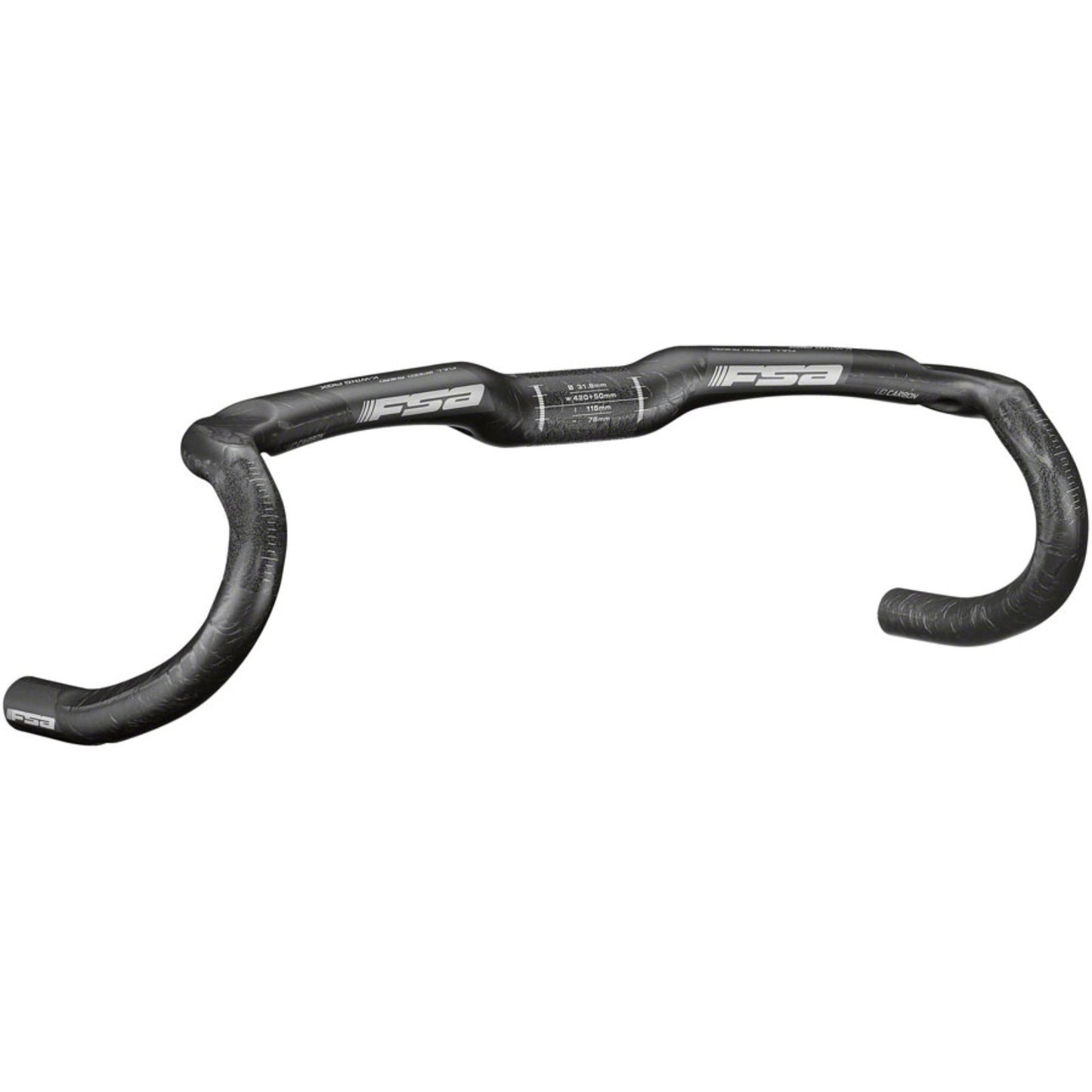 Full Speed Ahead K-Wing AGX Handlebar - Carbon, 31.8mm Clamp, 40cm, Black [MPN: 185-0021012030]_1419446