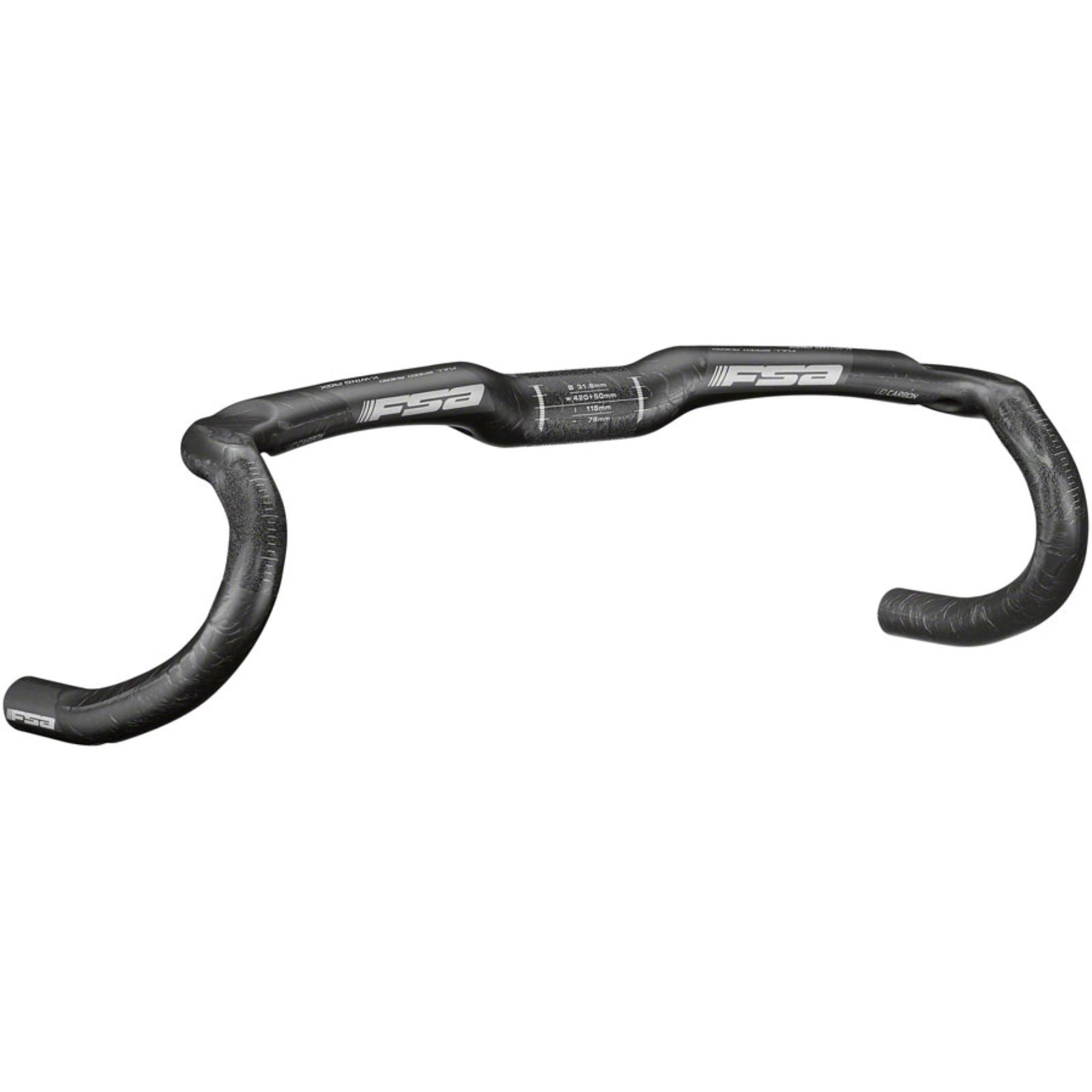 Full Speed Ahead K-Wing AGX Handlebar - Carbon, 31.8mm Clamp, 40cm, Black [MPN: 185-0021012030]_1419446