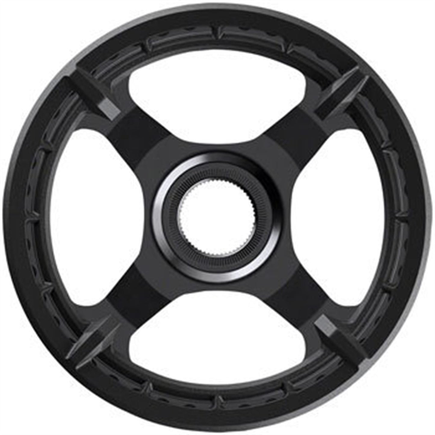Shimano STEPS CR-ET600 Chainring - 44T Without Chainguard, 50mm, Black [MPN: ECRET600B4X]_1403517