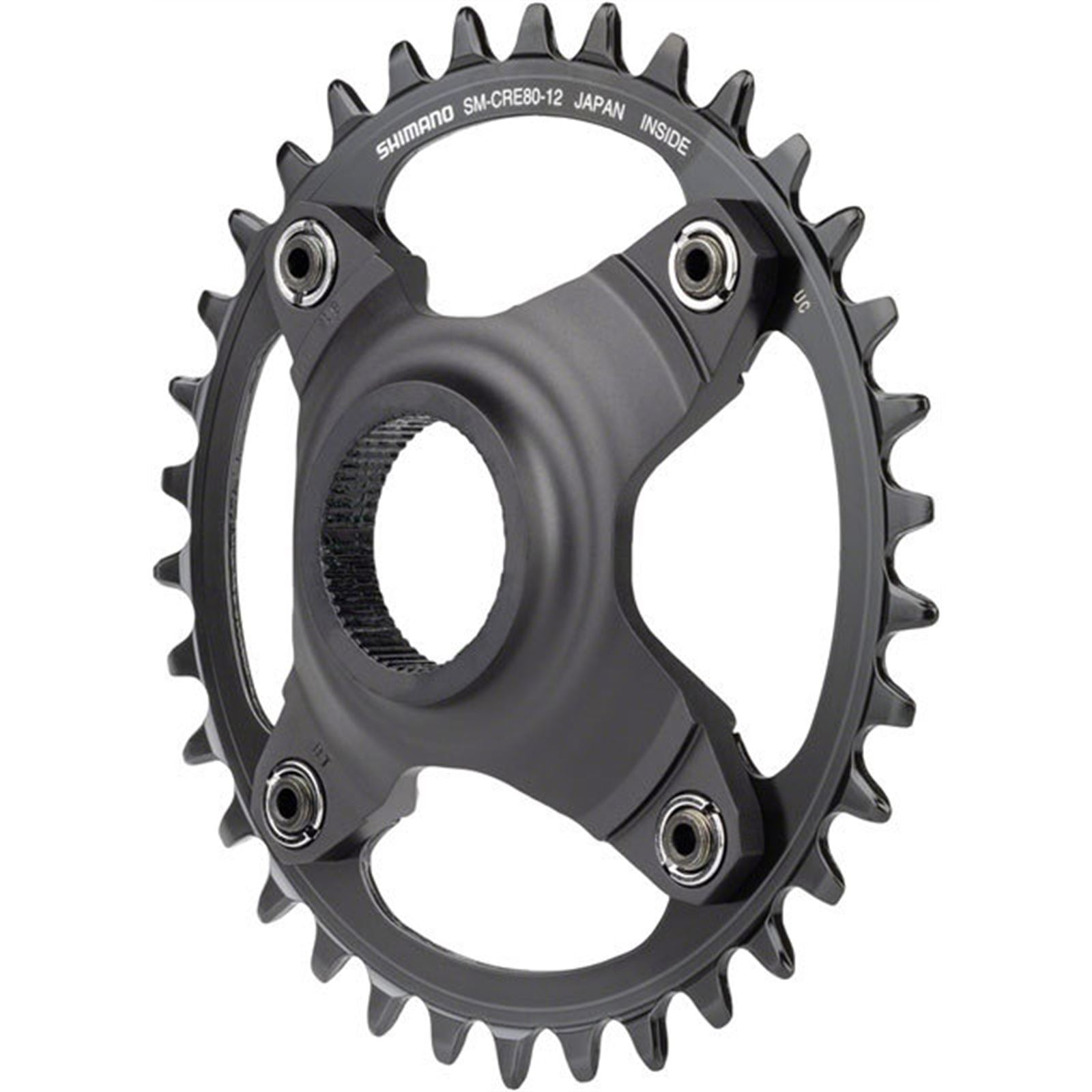 Shimano Chainring - 34T - 55mm Chainline - Black - STEPS SM-CRE80-12-B [MPN: ISMCRE8012B55A4XL]_1403529