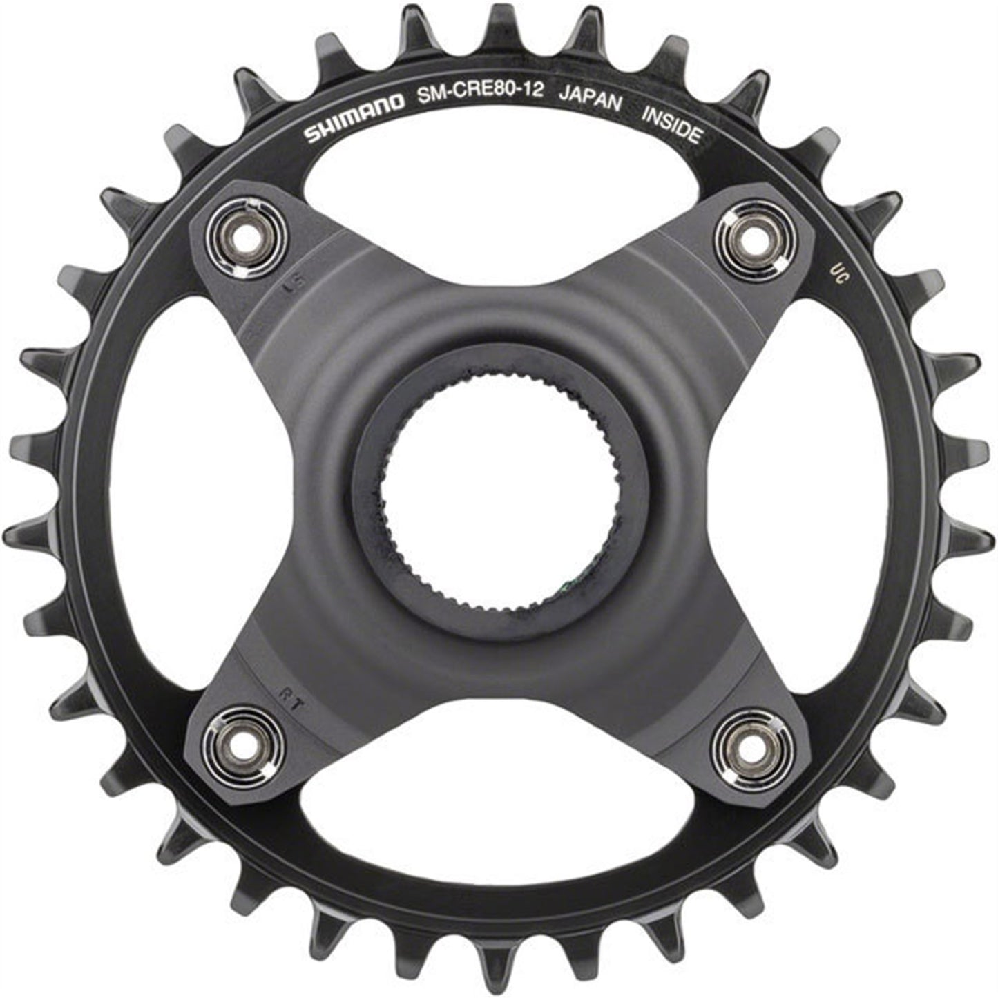 Shimano Chainring - 34T - 55mm Chainline - Black - STEPS SM-CRE80-12-B [MPN: ISMCRE8012B55A4XL]_1403527