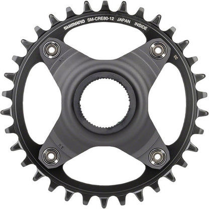 Shimano Chainring - 34T - 55mm Chainline - Black - STEPS SM-CRE80-12-B [MPN: ISMCRE8012B55A4XL]_1403527