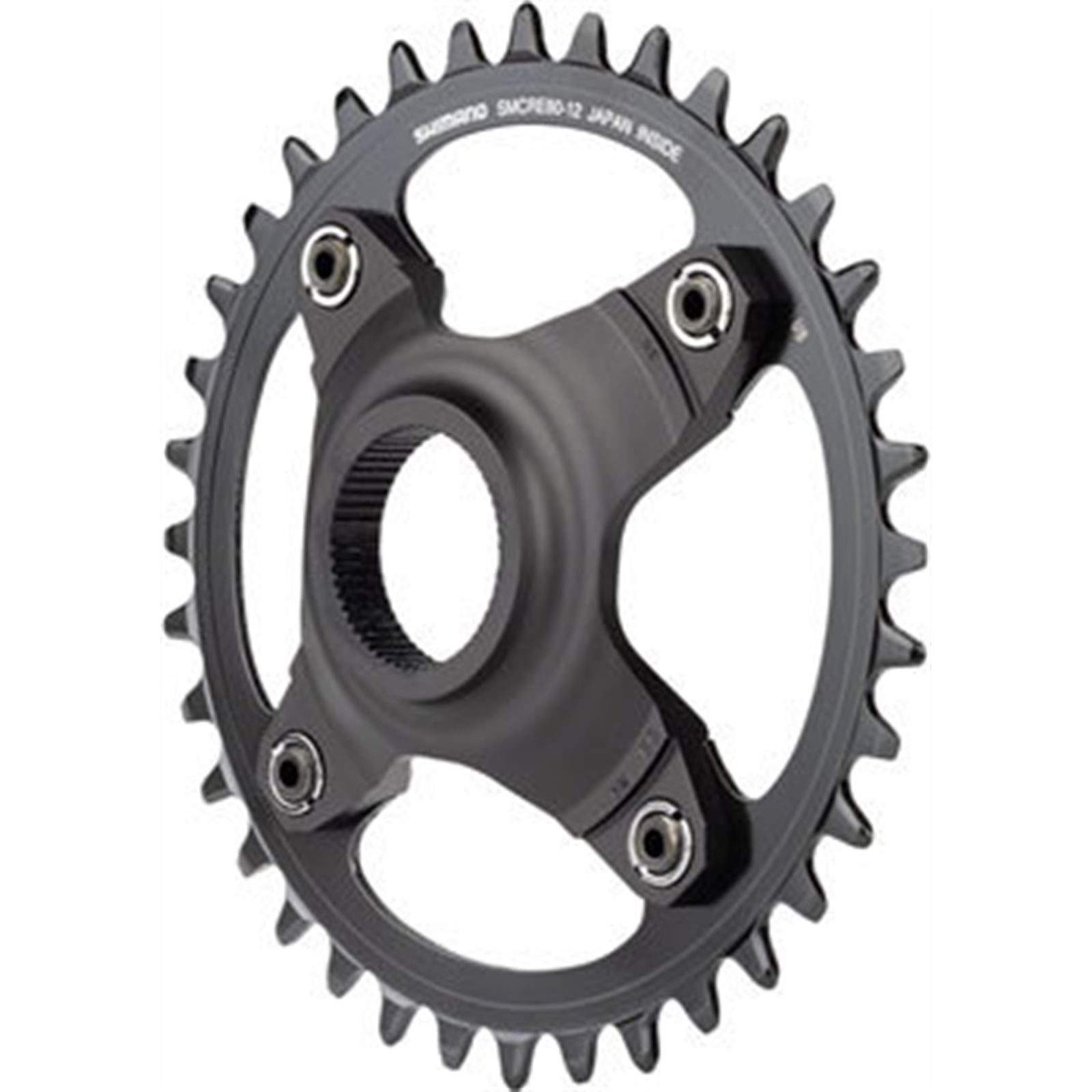 Shimano STEPS SM-CRE80-12-B Chainring - 36T Without Chainguard, Black [MPN: ISMCRE8012B55A6XL]_1403526