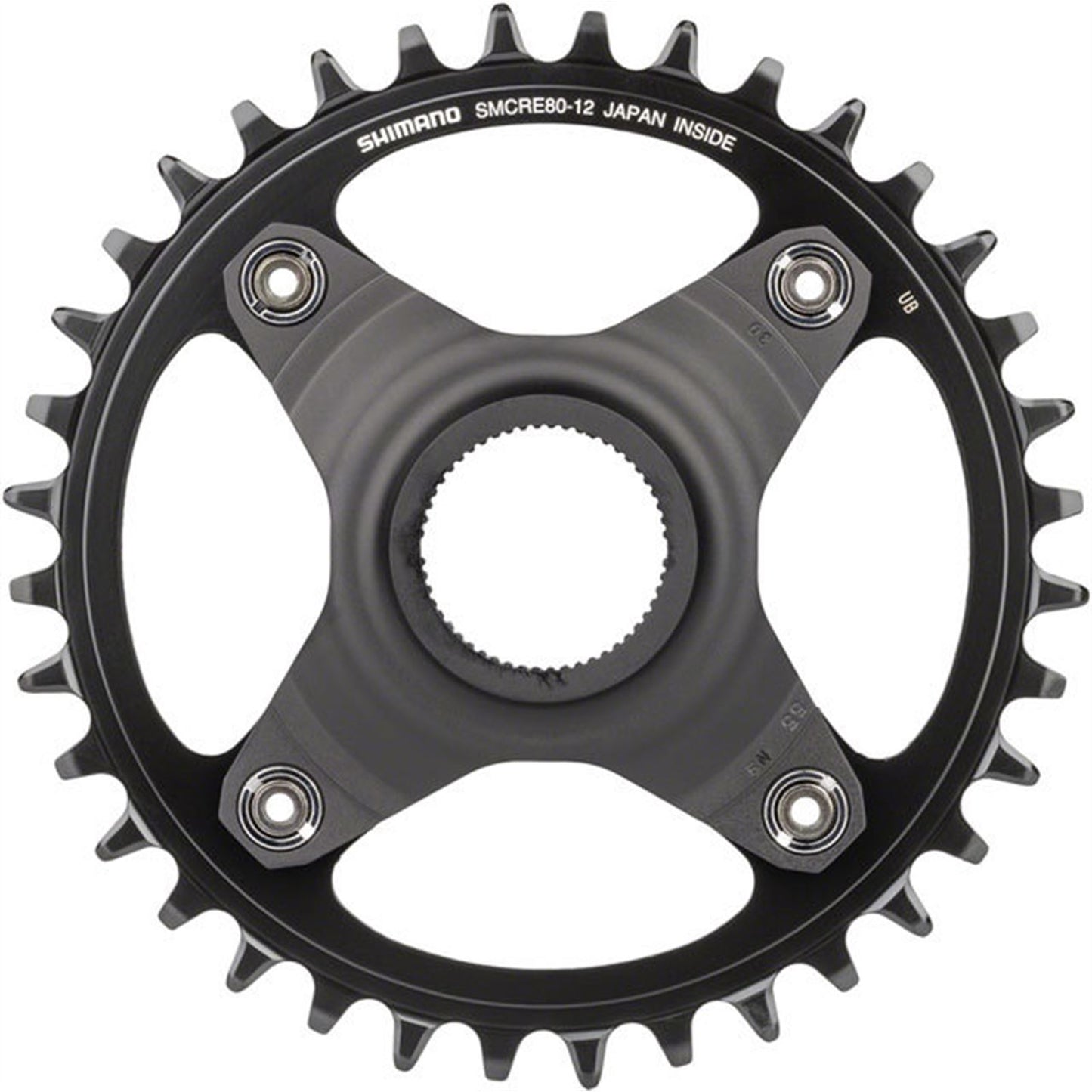 Shimano STEPS SM-CRE80-12-B Chainring - 36T Without Chainguard, Black [MPN: ISMCRE8012B55A6XL]_1403525