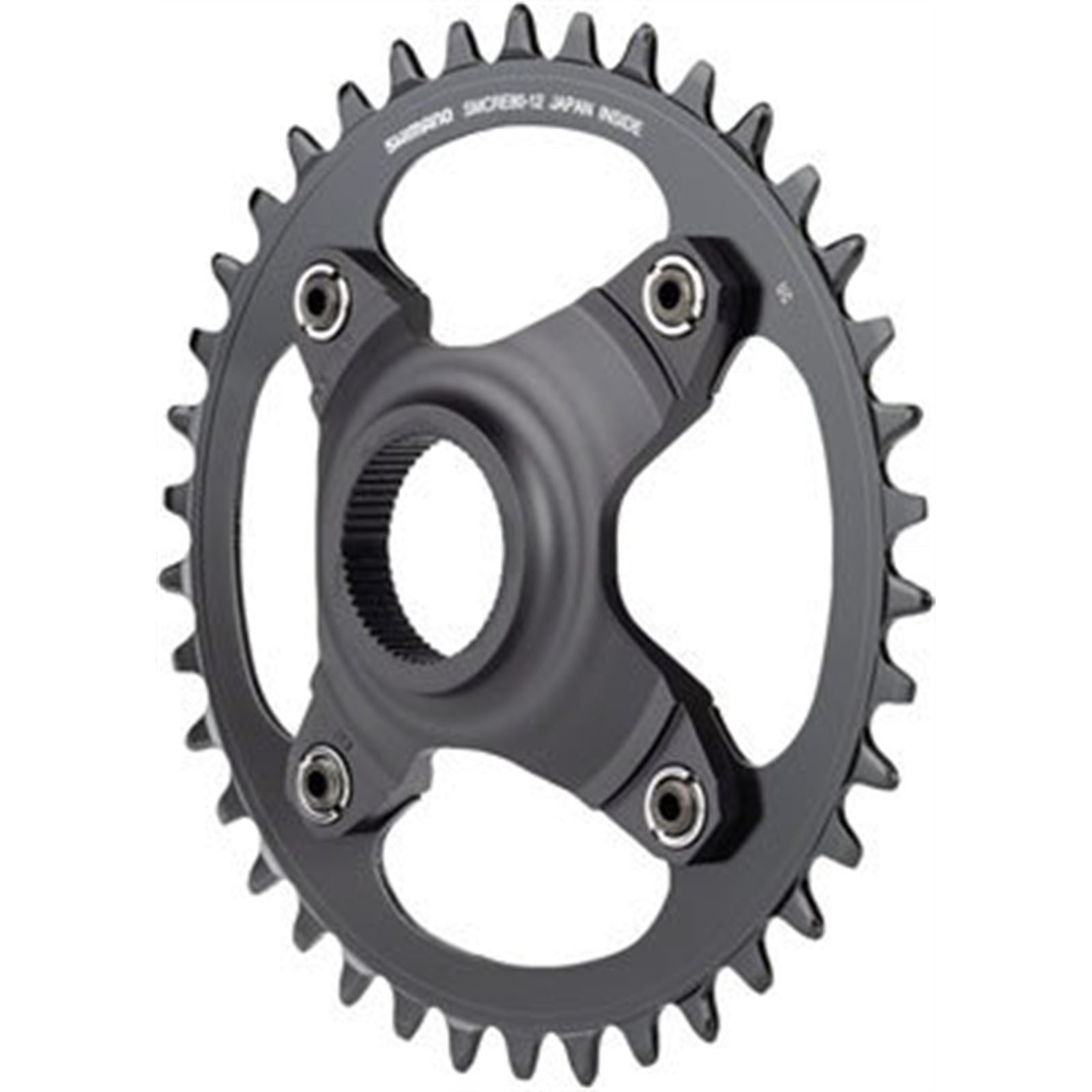 Shimano STEPS SM-CRE80-12-B Chainring - 38T Without Chainguard, Black [MPN: ISMCRE8012B55A8XL]_1403524