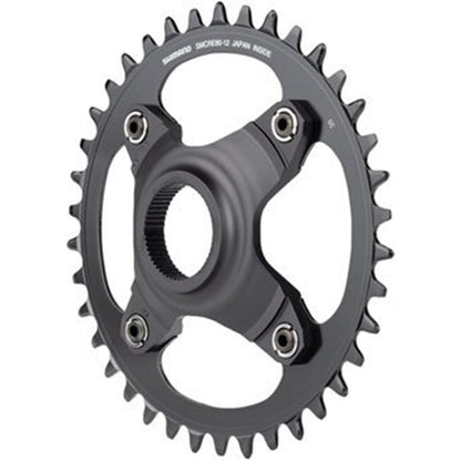 Shimano STEPS SM-CRE80-12-B Chainring - 38T Without Chainguard, Black [MPN: ISMCRE8012B55A8XL]_1403524