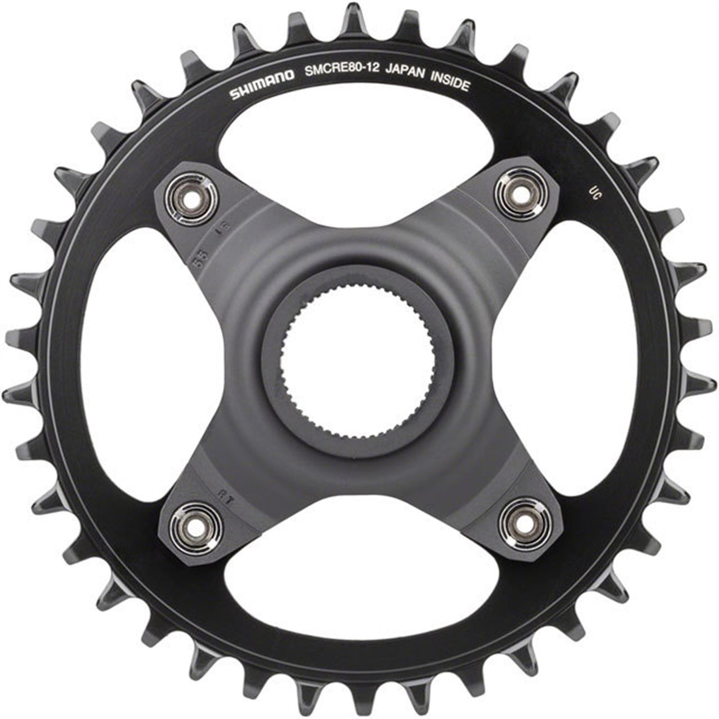 Shimano STEPS SM-CRE80-12-B Chainring - 38T Without Chainguard, Black [MPN: ISMCRE8012B55A8XL]_1403523