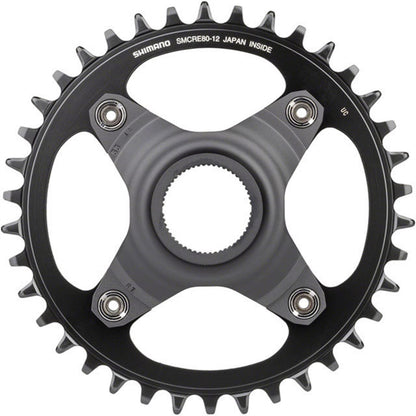 Shimano STEPS SM-CRE80-12-B Chainring - 38T Without Chainguard, Black [MPN: ISMCRE8012B55A8XL]_1403523