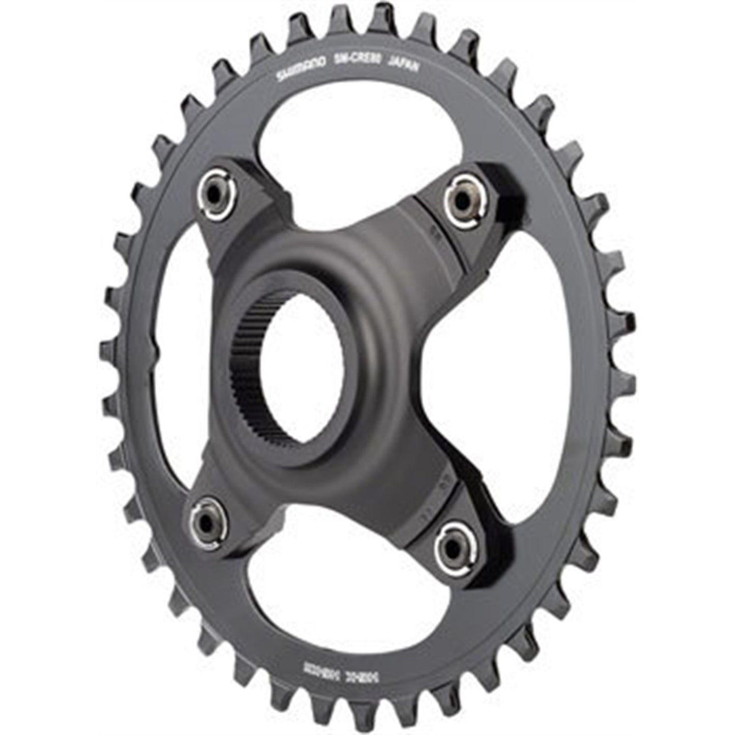 Shimano STEPS SM-CRE80-B Chainring - 38T Without Chainguard, Black [MPN: ISMCRE80B55A8XL]_1403520