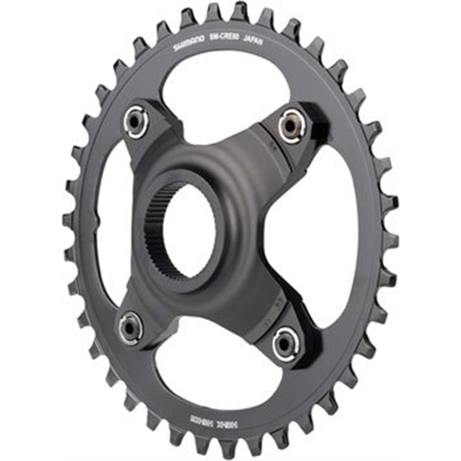 Shimano STEPS SM-CRE80-B Chainring - 38T Without Chainguard, Black [MPN: ISMCRE80B55A8XL]_1403520