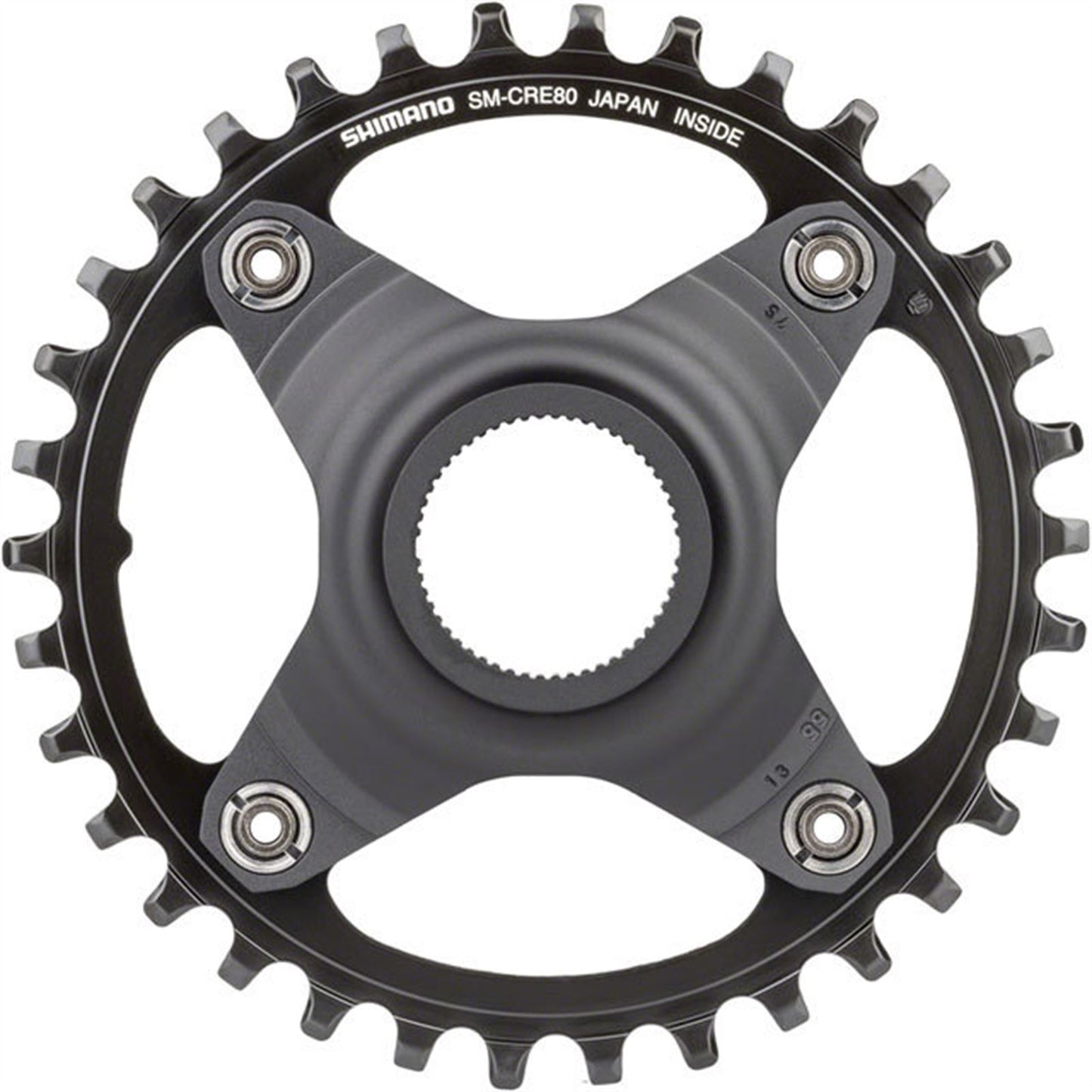 Shimano STEPS SM-CRE80-B Chainring - 34T Without Chainguard, Black [MPN: ISMCRE80B55A4XL]_1403521