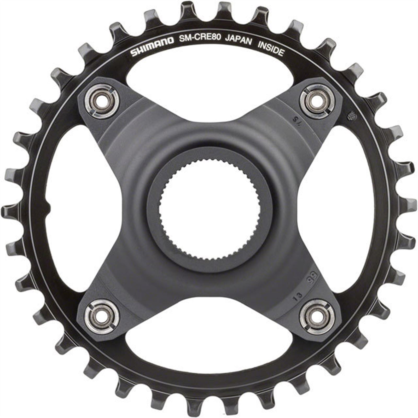 Shimano STEPS SM-CRE80-B Chainring - 34T Without Chainguard, Black [MPN: ISMCRE80B55A4XL]_1403521