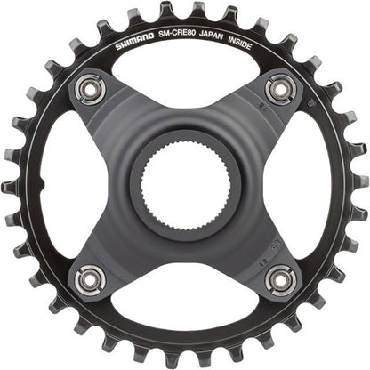 Shimano STEPS SM-CRE80-B Chainring - 34T Without Chainguard, Black [MPN: ISMCRE80B55A4XL]_1403521