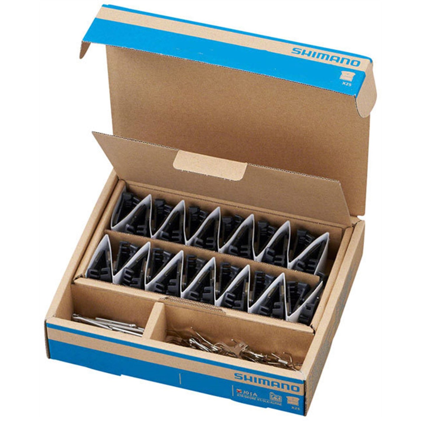 Shimano Disc Brake Pad and Spring - Resin Compound - Box/25 pair - J05A-RF [MPN: EBPJ05ARFBS]_1403312