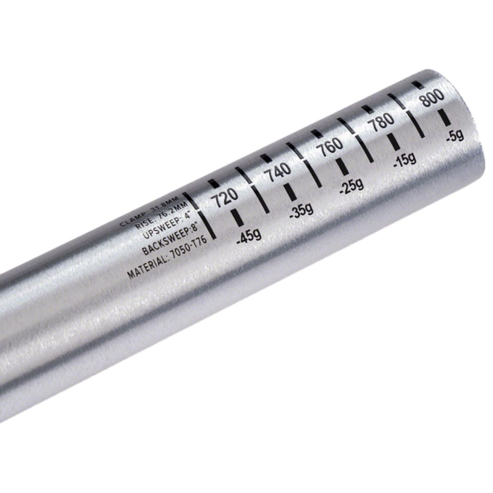 Protaper A76 Handlebar - 810mm - 76mm Rise - 31.8mm - Aluminum - Silver 301-39635-A002_1419323