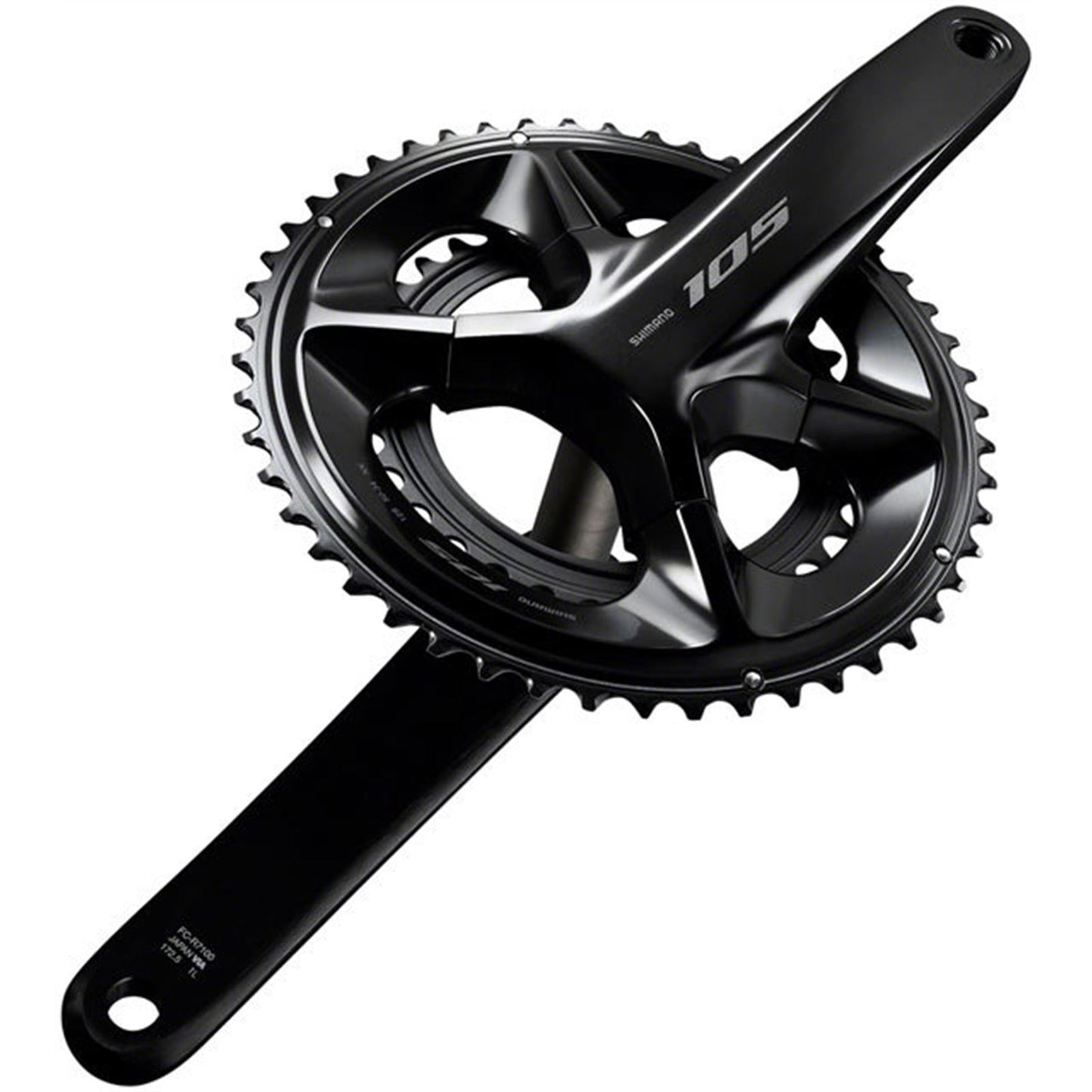 Shimano Crankset - 172.5mm - 12-Speed - 50/34t - Black - 105 FC-R7100  [MPN: IFCR7100DX04]_1403489