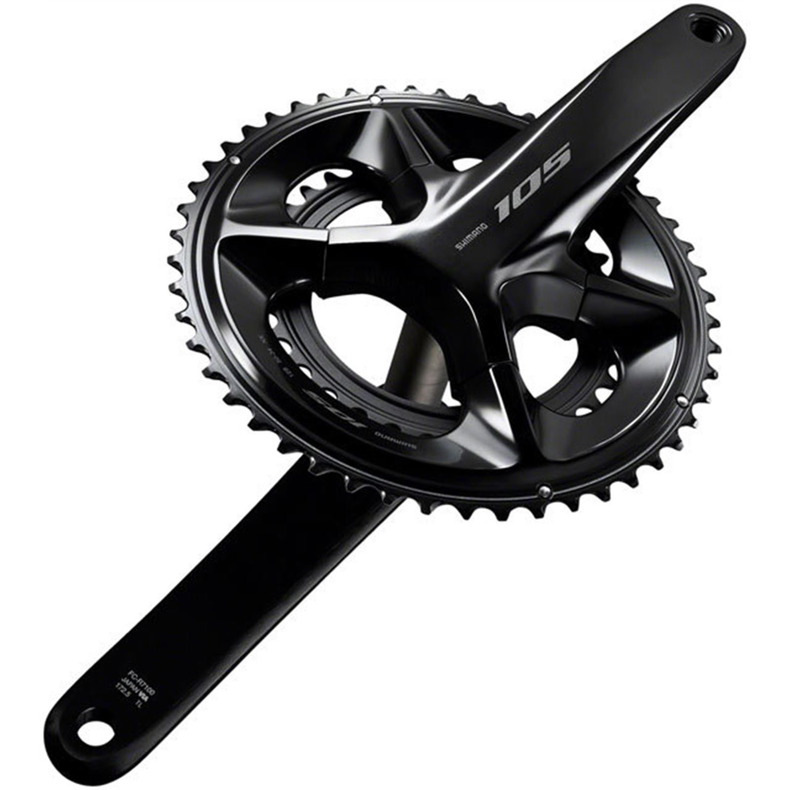 Shimano Crankset - 175mm - 12-Speed - 50/34t - Black - 105 FC-R7100  [MPN: IFCR7100EX04]_1403492